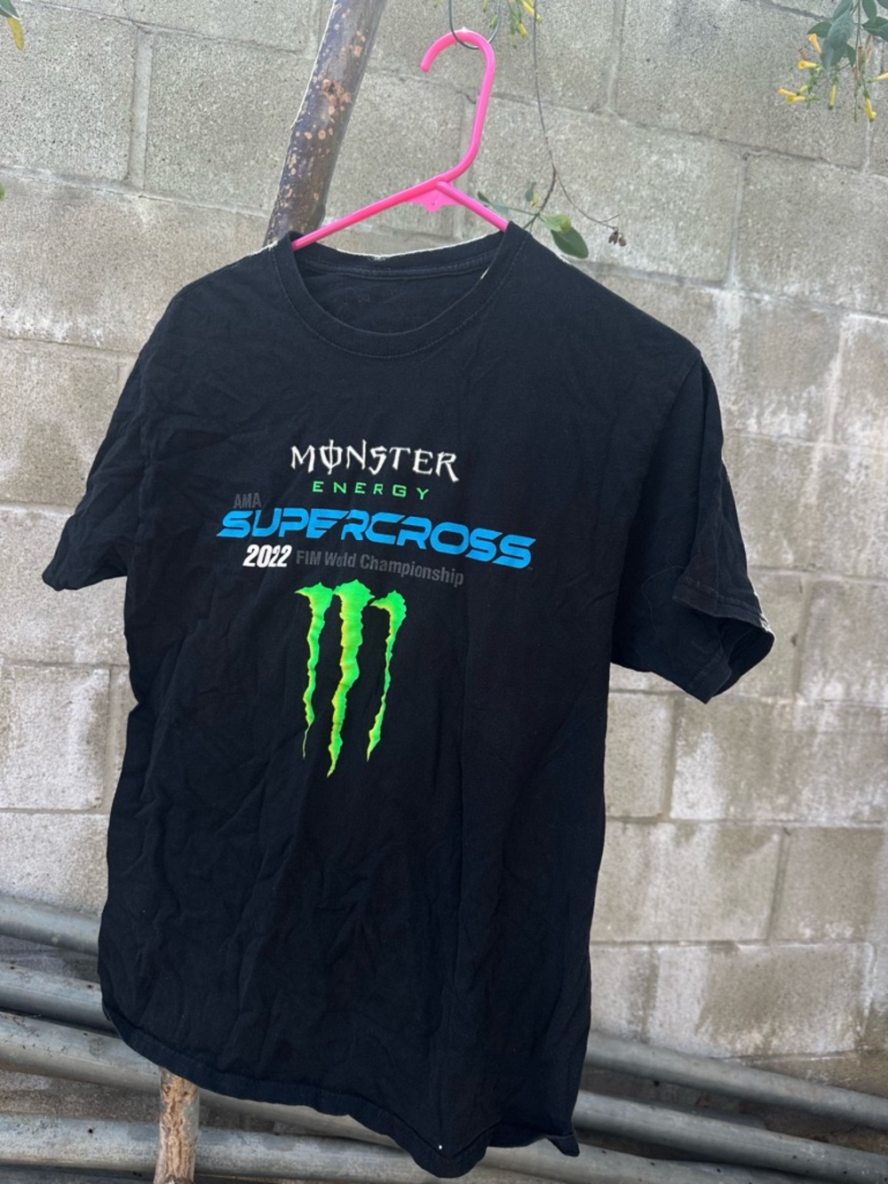 Monster Energy Supercross 2022 Men’s Black Logo Tee